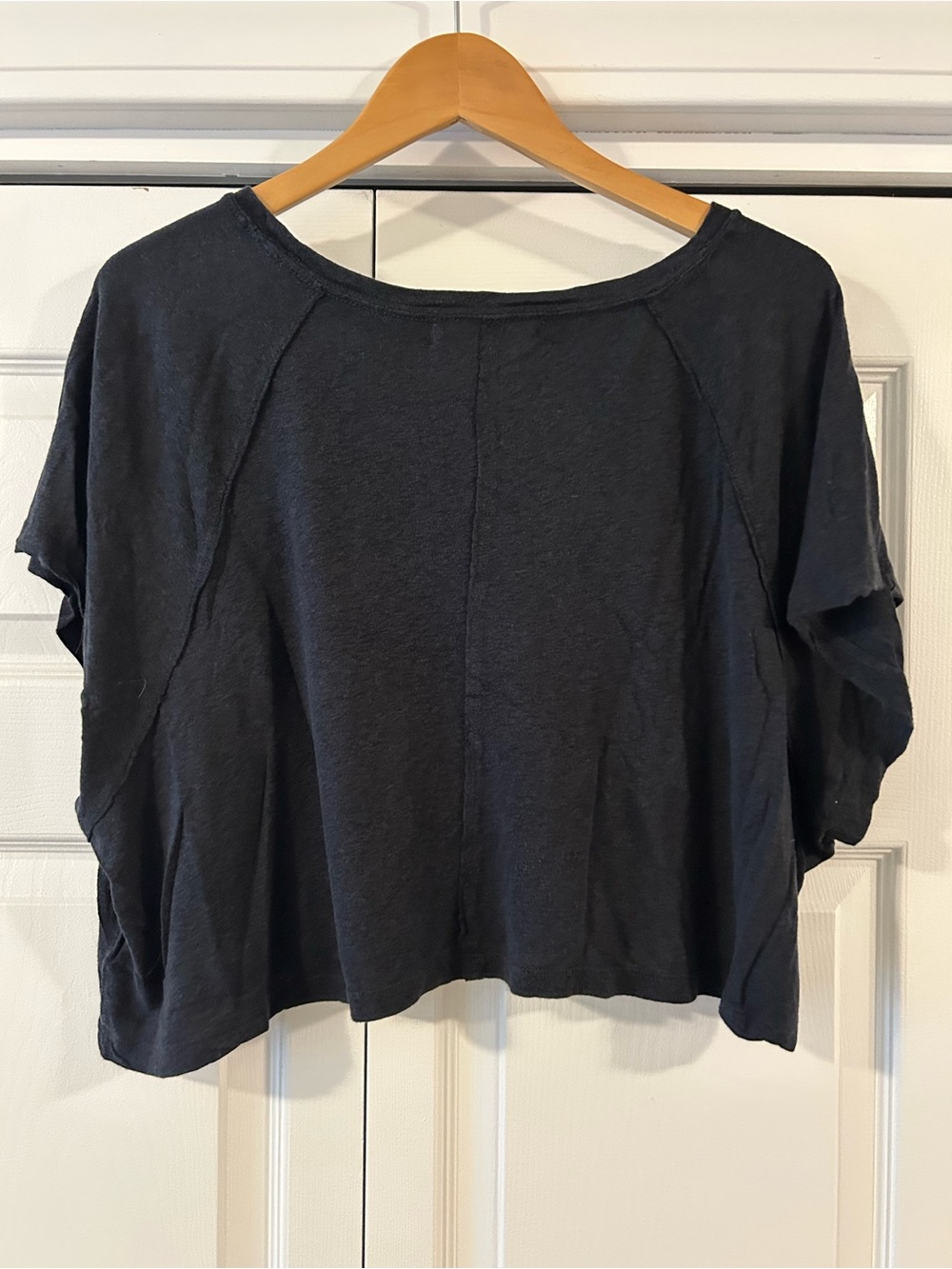 We The Free Charcoal Boxy Crop Tee Medium - Picture 2 of 6